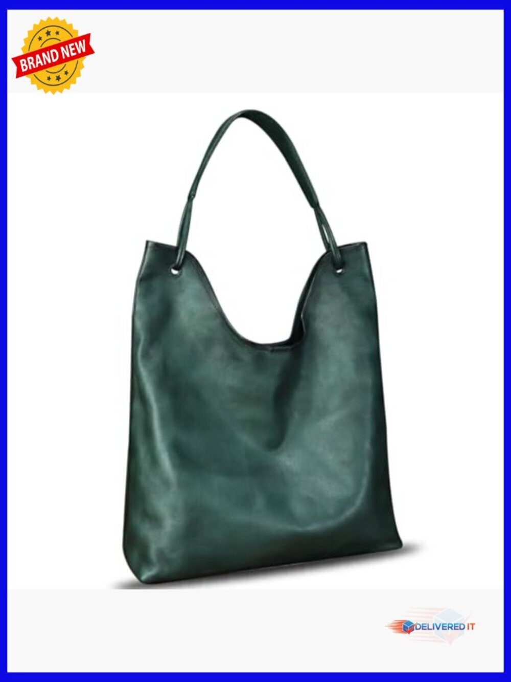 Genuine Leather Hobo Bag Large Tote Vintage Satchel Purse Shoulder Bag Work - Picture 2 of 7